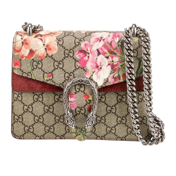 Gucci GG Supreme Dionysus Beige and Pink Floral Canvas Bag - Picture 1 of 1
